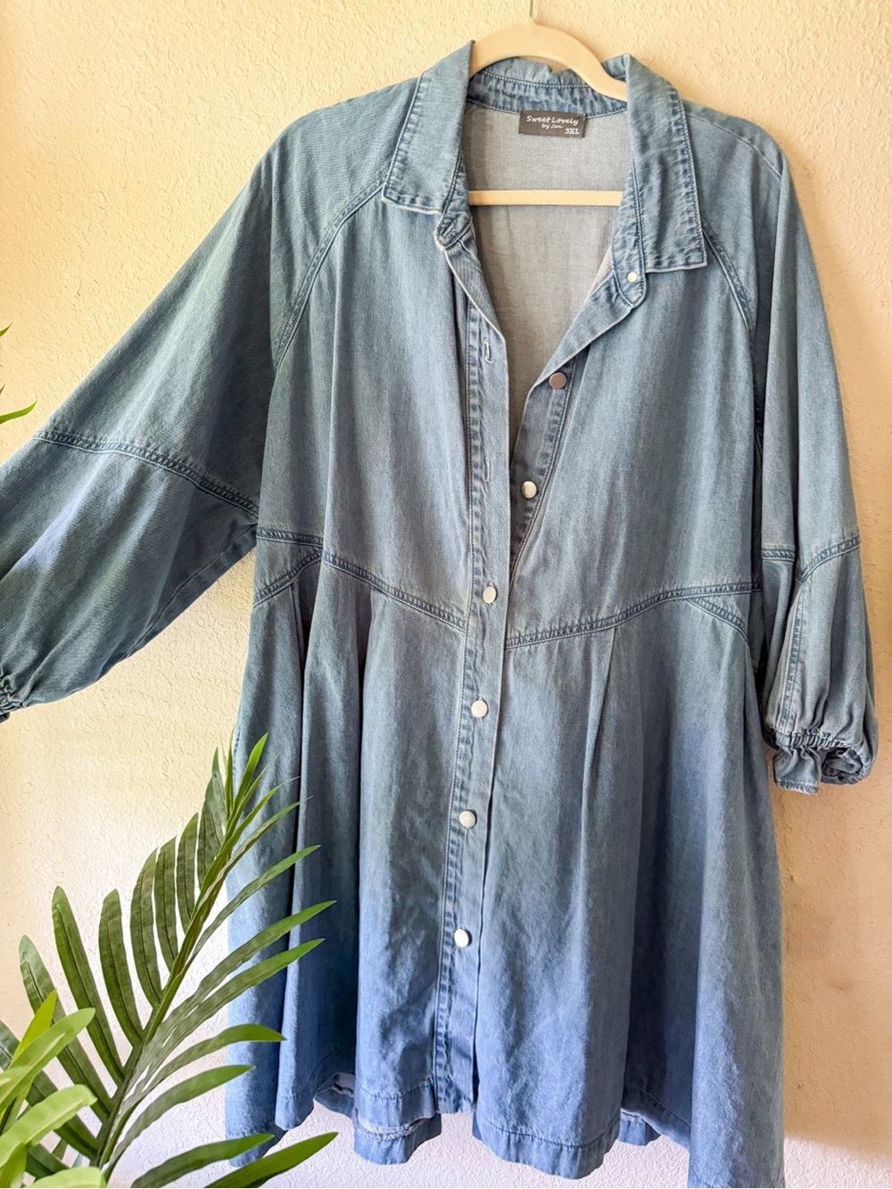 sweet generis | Light Wash Denim western dress sz 3X